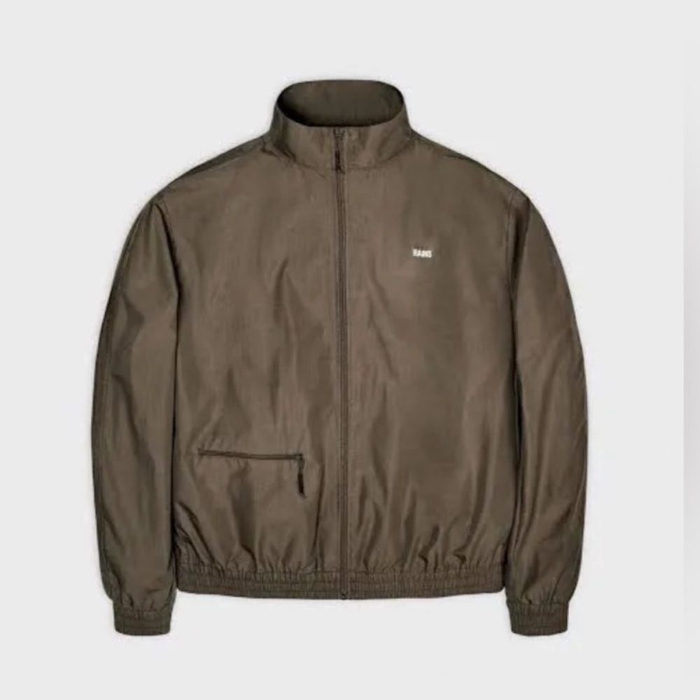 $125 RAINS WOVEN JACKET in Wood Size Large - Picture 2 of 9